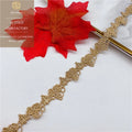 Gold Thread Lace Jewelry Accessories Rose Flower Dress & Shoe Bag Decorative Barcode Lace
