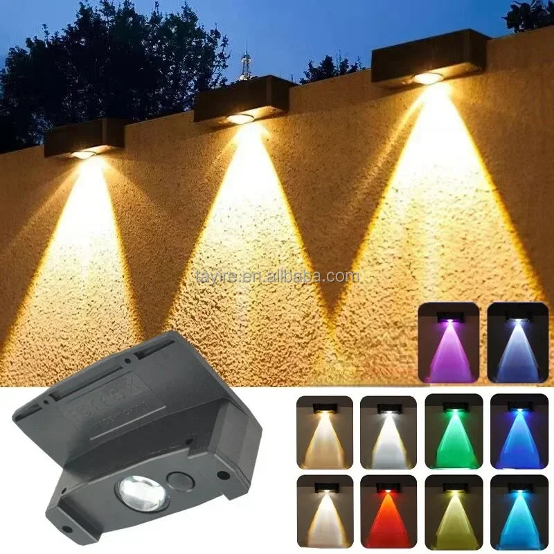 No - Drill Landscape Solar Step Light Garden Fence Stairs Lighting Landscape Solar Step Light
