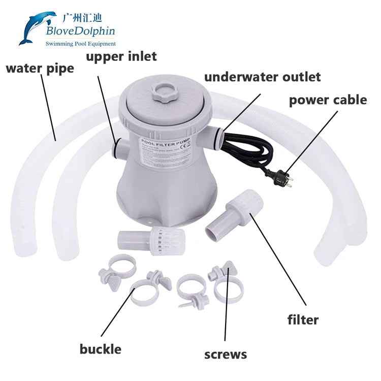 Swimming Pool Filtration Equipment Above Ground Pool Filter Pump Inflatable Pool Filter Cartridge Pump