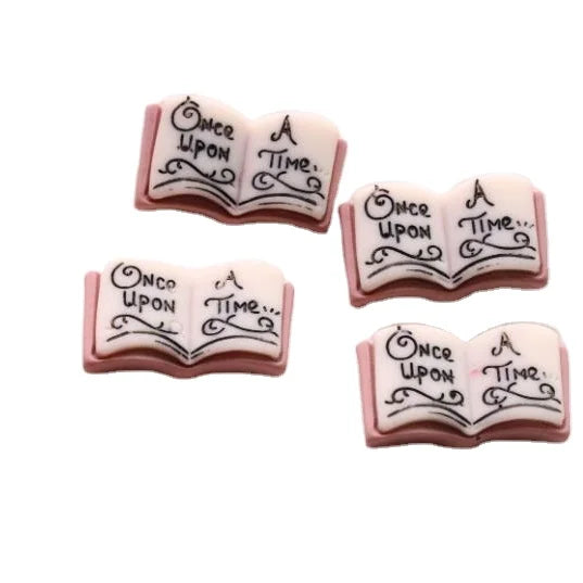 Slime Charms Mini Book Resin Teacher School Cabochons Dollhouse Kids Letter Study Toys Phone Case Hair Bow Center Jewelry Decor