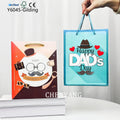 Quality Blue Wrap Papier Customize Papers Bags Bracelets Carry Mothers Easter Packaging Shooing Coated Printing Bag