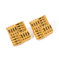 ERESI New Fashionable Personalized Jewelry 18K Gold Plated Stainless Steel Square Earrings Temperament Texture Earrings
