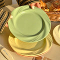 Wholesale Cream Wind Ceramic Plate Home Creative Western Dinner Plate Pasta Ceramic Shallow Plate