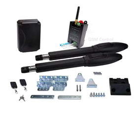 Black Remote Dc Motor Swing Gate Opener With G202 Plus 2g/4g for Courtyard Villa Church