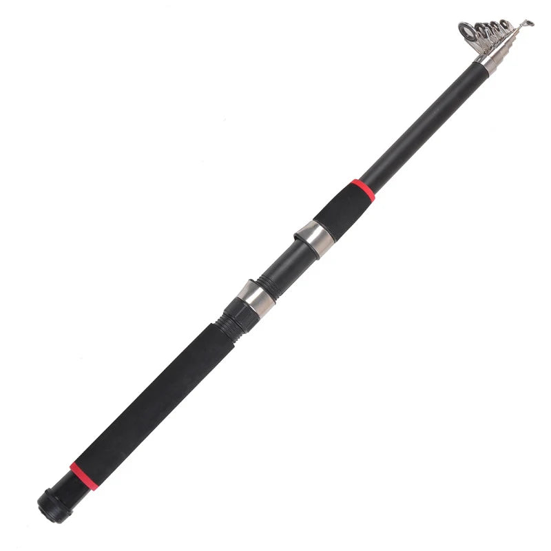 DORISEA Portable Telescopic Fishing Rod 2.1M-3.6M Glass Fiber Pole for Sea Travel Fast Action EVA Handle for Bass Trout SPECIES