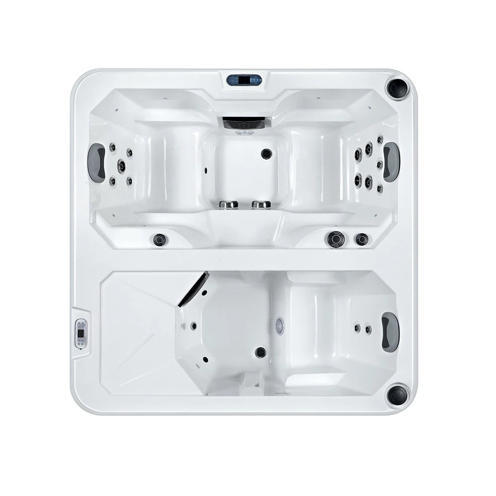 Sunrans New Design Dual Zone Ice Plunge Tub and Spa Hot Tub Outdoor Ice Bath Recovery Tubs with Smart Control System