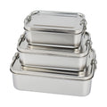 Leakproof 550ml 850ml 1200ml 1400ml 2400ml Snack Meal Prep Food Storage Container Stainless Steel Kids Bento Lunch Box