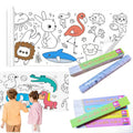 Custom Logo DIY Painting & Coloring Roll Children's Drawing Paper Poster with Color Filling Flexographic Printing