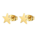 One Piece Silver Gold Black Moon Star Tiny Geometric Stud Earrings Set Stainless Steel Star Earrings Studs for Women Helix Ear