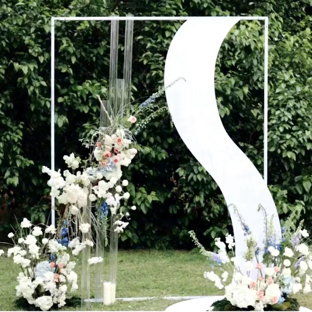 Dropship  Metal Wedding Arch Square Backdrop Frame Garden Wedding Props Decoration Balloon Arch Stand for Ceremony Celebration