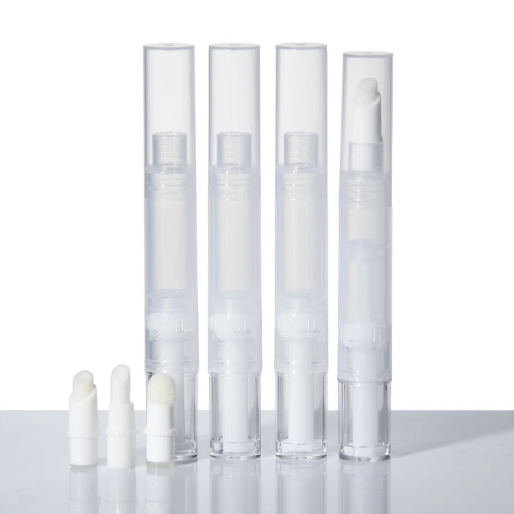 Custom 3ml Twist Brush Pen PE Plastic Empty Tube for Lip Foundation Nail Oil With Cream for Cosmetics