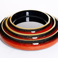 Red&Black Japanese Style Sashimi Shining Ice Tray Plate Sushi Resin ABS Tray Plastic Sushi Sashimi Serving Platter