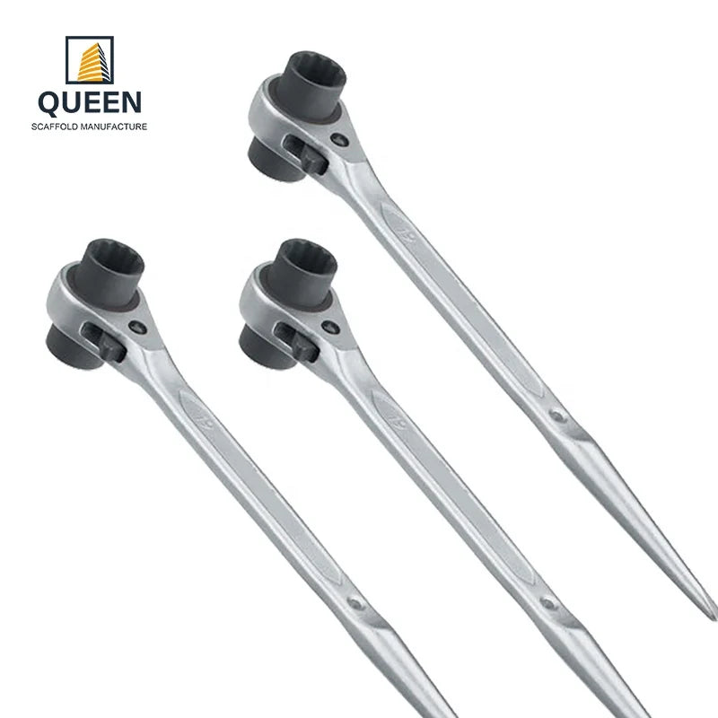 LINYI QUEEN 19/21mm Hexagon Ratchet Wrenches Construction Wrench CRV Scaffolding Tools