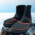 Mid-tube Felt-soled Fishing Shoes for Sea Fishing Reef Fishing Nail-soled Non-slip Waterproof Shoes Neoprene Rubber Rain Boots MegaBDM
