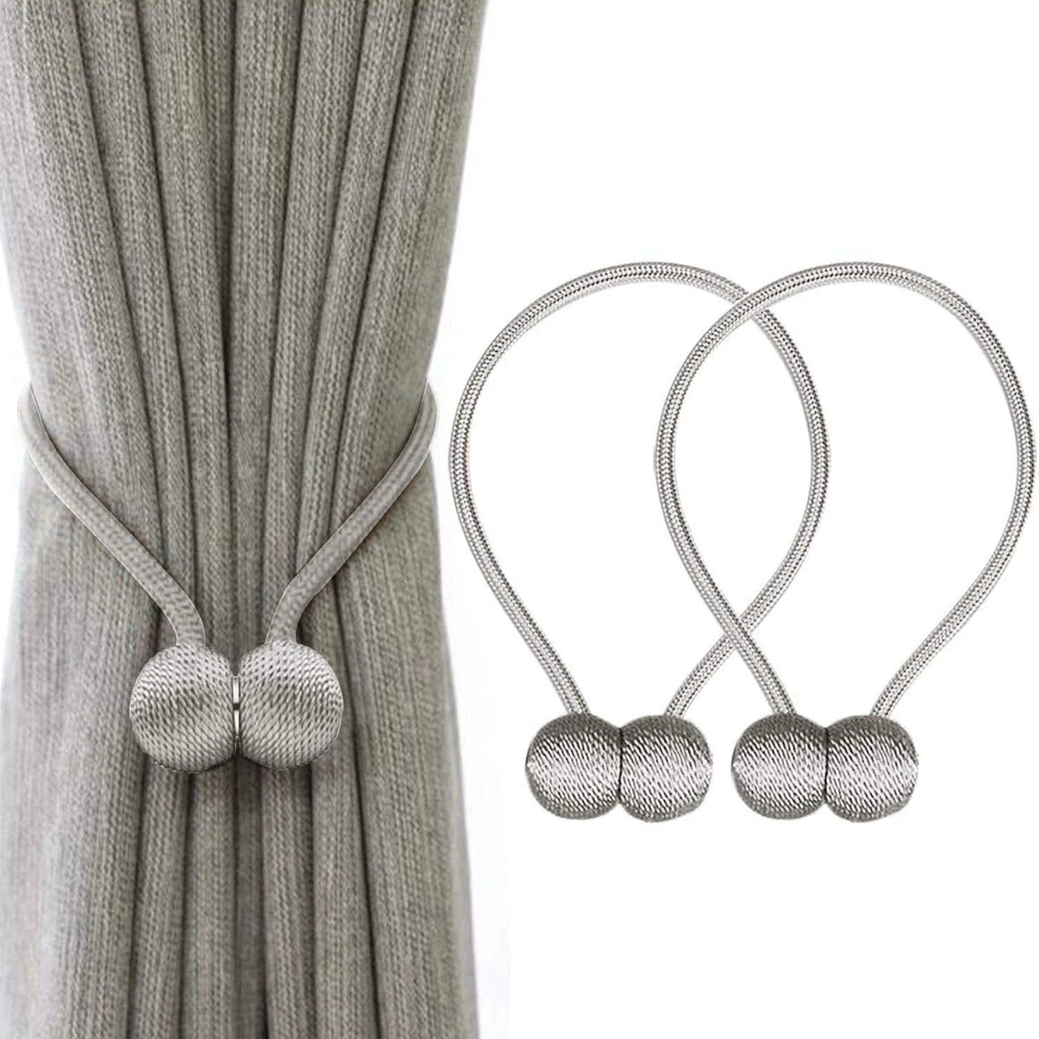 Hot Selling Home Decoration Pearl Magnetic Tie Holder Tiebacks Magnetic Ball Curtain Tie Rope