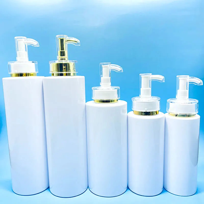 Wholesale Luxury Plastic Lotion Bottle Pump Head 100ml 200ml 300ml 500ml Sizes Customizable for Skin Care Serum Shampoo Head