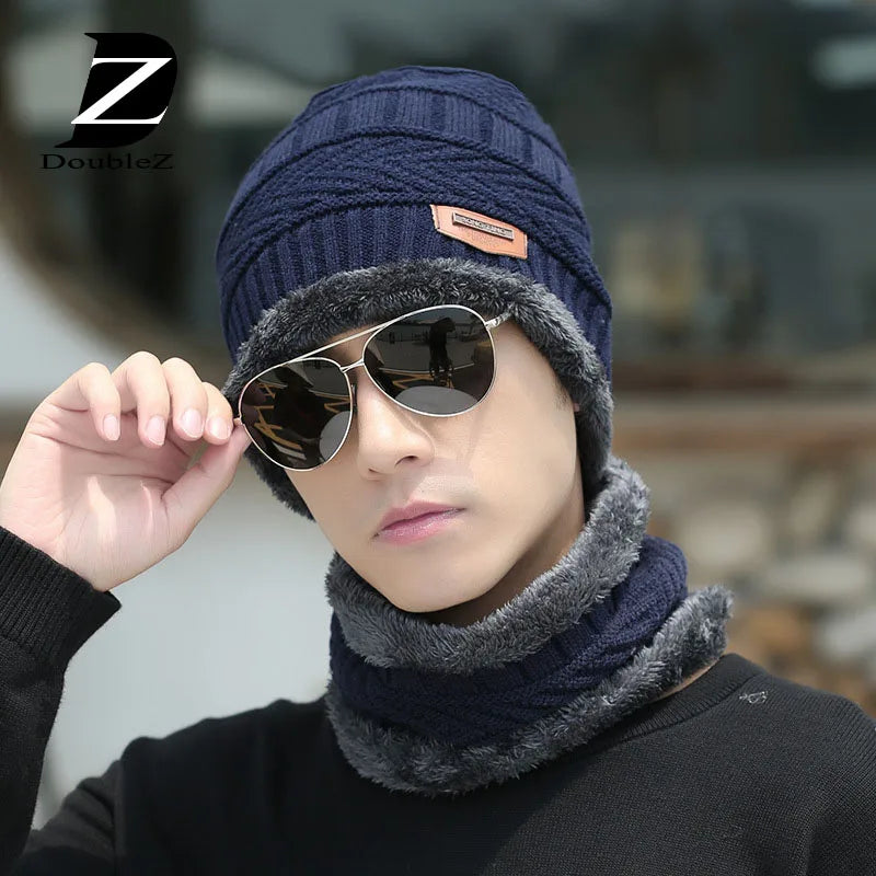 Wholesale Men Winter Warming Hat and Scarf