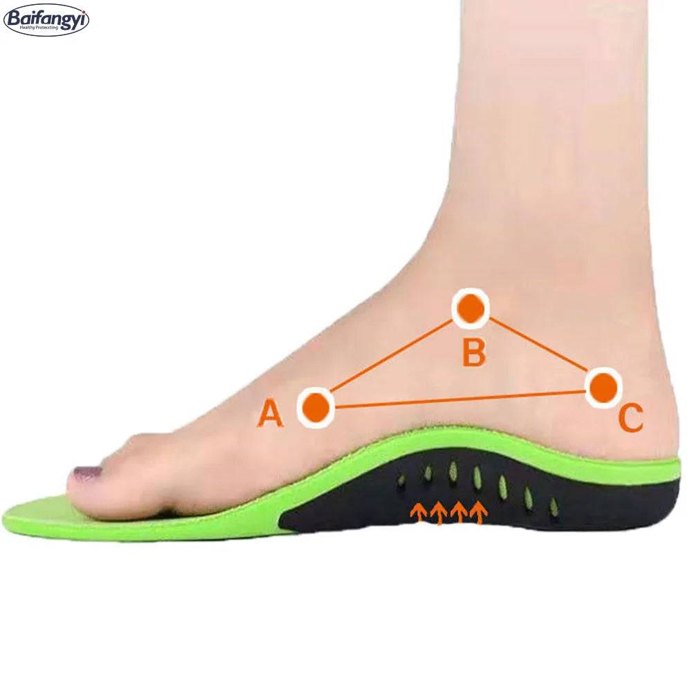 Gel Comfort Insoles for Flat Foot Correction Shock-Absorbing to Improve Foot Valgus Sports PU Arch Insoles