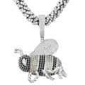 Hip Hop Jewelry Gold Plated Brass Iced Out Bling Bling Small Cute Bee Pendant Jewelry Zircon Bee Bumblebee Pendant