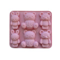 DIY Soap Soft Candy Ice Cube Making Tools Bear Rabbit Silicone Jello Molds for Kids Cute Cartoon Chocolate Cake Baking Molds