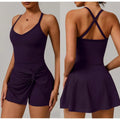 Outdoor Breathable Sports Women'S Yoga Fitness Tennis Skirt Beautiful Back Gym Yoga Fitness Dress