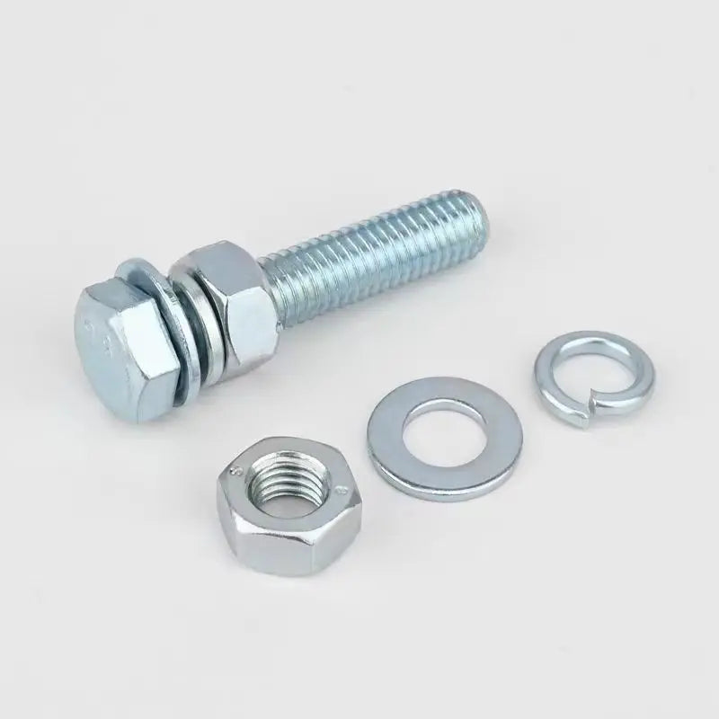 Galvanized Hex Bolt Nut Screw Washer DIN931 DIN933 Fastening Stainless Steel Metric 25mm Length M16/M36 Thread Size 12/45mm Zinc