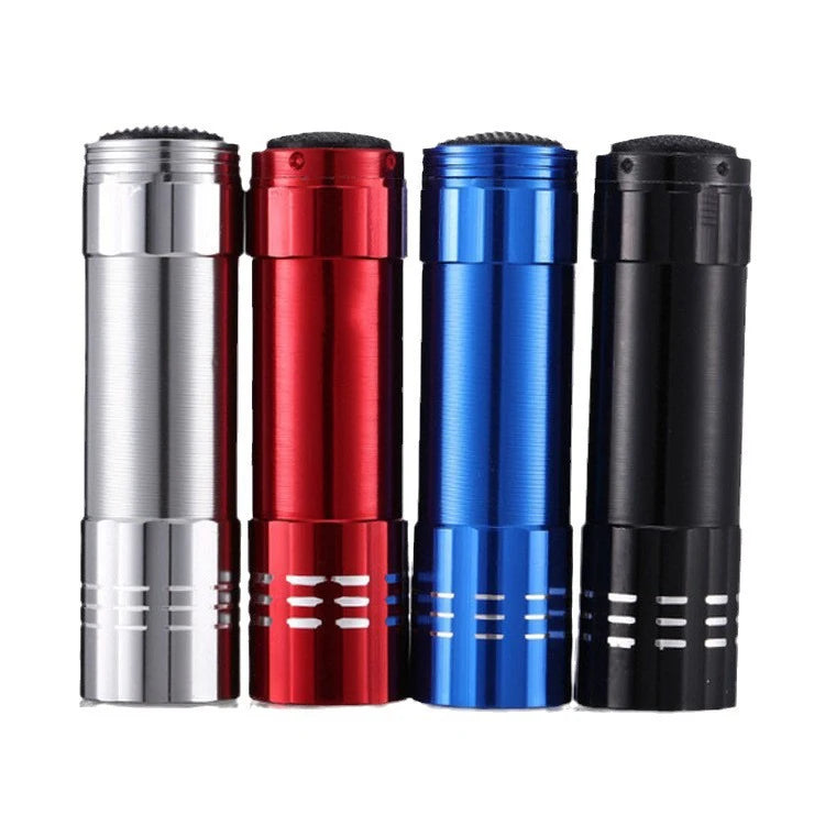 Howlighting 9 LED UV Flashlight Aluminum Body AAA Battery Operated Portable Small Emergency Use