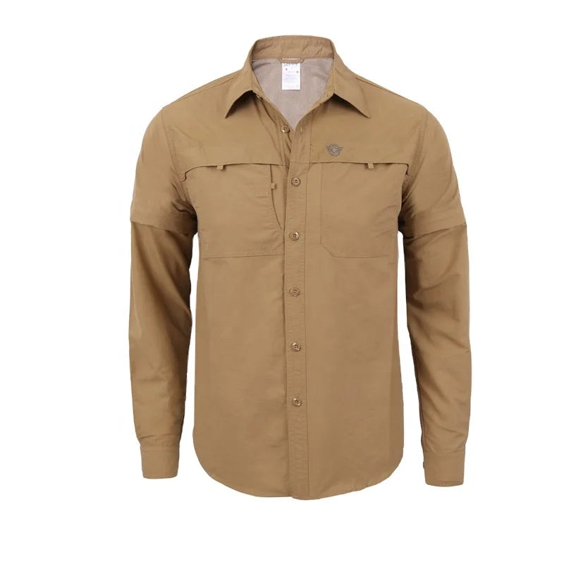 Outdoor Sports Removable Long Sleeve Short Sleeve Shirt Camouflage Quick Dry Clothes