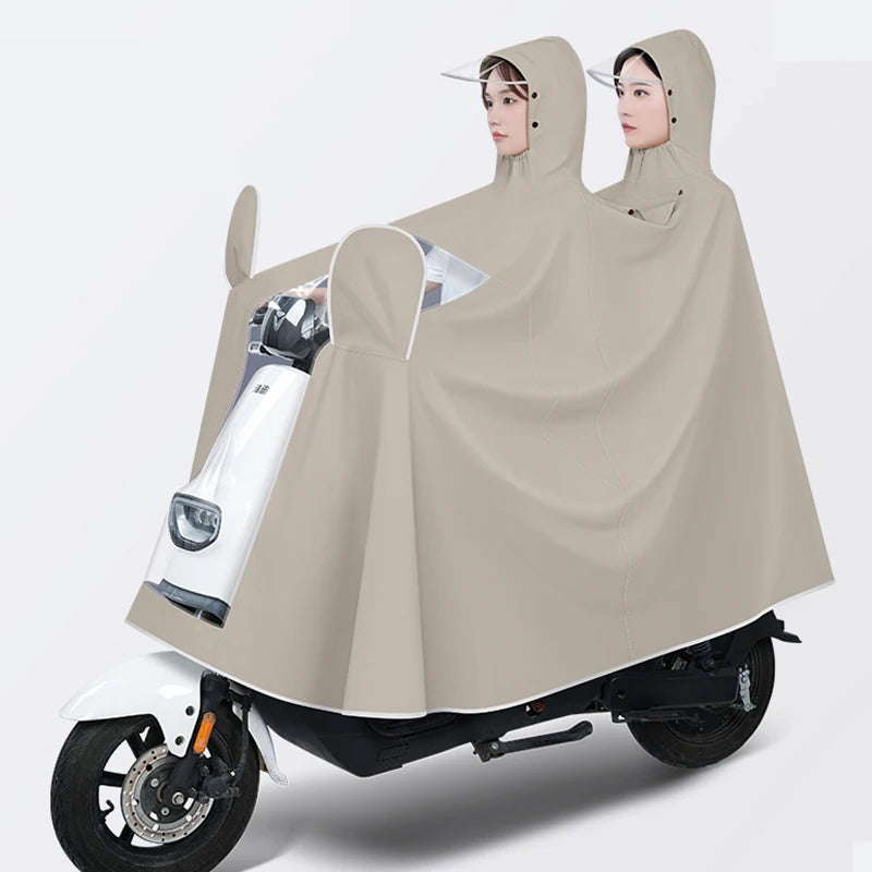 Hot Sale Customizable Classic Style Oxford Cloth Rain Poncho Long Windproof Waterproof Car Cover Double Raincoat for Two Adults