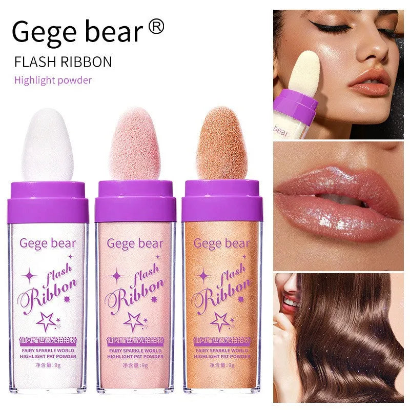 Gege Bear Private Label Multi-purpose Makeup Highlight Powder Spray 5 Color Body Shimmer Oil Highlighter Glitter Body Shimmer