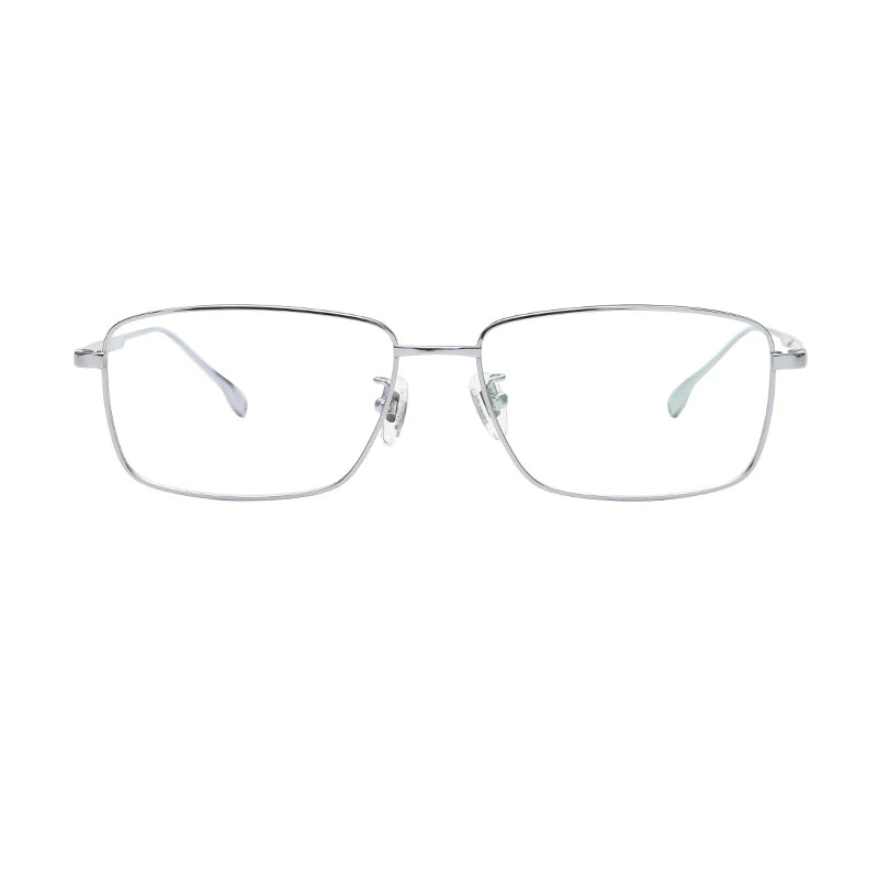 Brand Pure Thin Titanium Optical Eyewear Retro Style Square Eyeglasses Frame for Men Diamond Face Shape Match Ultralight