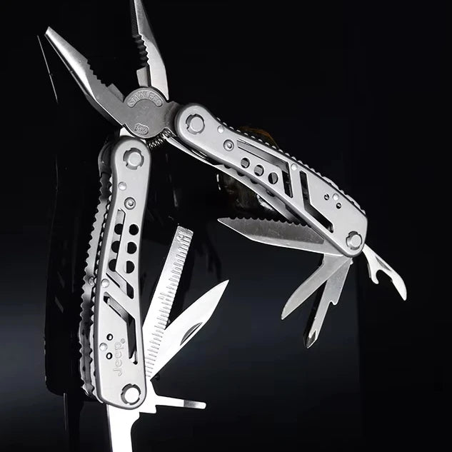 Hot Selling 14-in-One Aluminum Handle Metric Industrial Grade Outdoor Survival Plier Multi-Functional Camping Multitool OEM