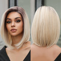 Japan Future Chemical Fiber Blonde Short Lace Front Wig Natural Bob Wig Female High Quality Synthetic Hair Wigs