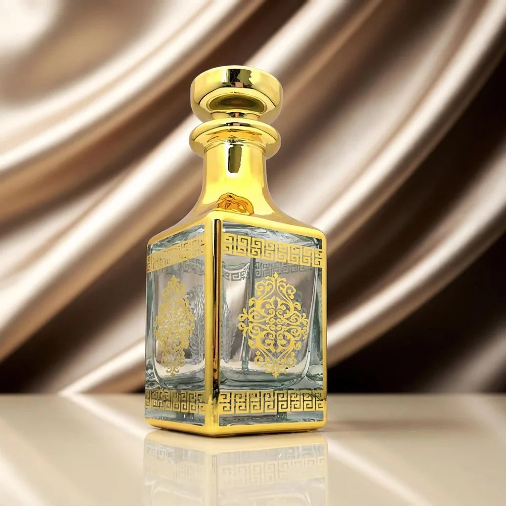 Xilin 150ML Octagonal Bronzing Glass Perfume Bottle Small Sample Screen Printing Pull-Ring Sealed for Essential Oil Spray