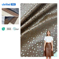 PFAS FREE Faux Leather Pouched Leather PU Leather Fabric Knitted Backing Stretchable Leather Customizable for Garments Jackets