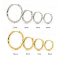 NEW Wholesale Hip HOP Small Tiny Twisted Hoop Earring Cartilage Earring Huggie Helix Tragus 925 Sterling Silver 6mm 7mm 8mm 12mm