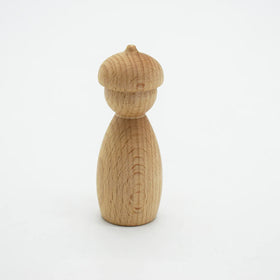 Educational Toys Handwork Unpainted Diy Natural Wooden Peg People Dolls