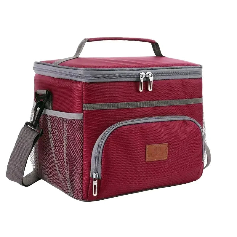 Custom Printed 20L Polyester Oxford Casual Office Travel Picnic Portable Food Takeaway Shoulder Thermal 15L Cooler Lunch Bag
