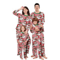 Women Sleepwear Santa Head Printed Parent-Child Adult Children Baby Family Clothing Holiday Party Homewear Pajamas