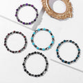 Vintage 2024 Wholesale Natural Stone Beads Bracelet Button Beads Elastic Bracelet Women Men Accessories Gemstone Jewelry