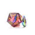 China Wholesale Transparent Red Inner Inlaid Ring Polyhedral Resin Dice