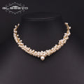GLSEEVO Natural Freshwater Pearl Charm Chokers Necklaces for Women Wedding Trendy Gift Designer Luxury Jewelry