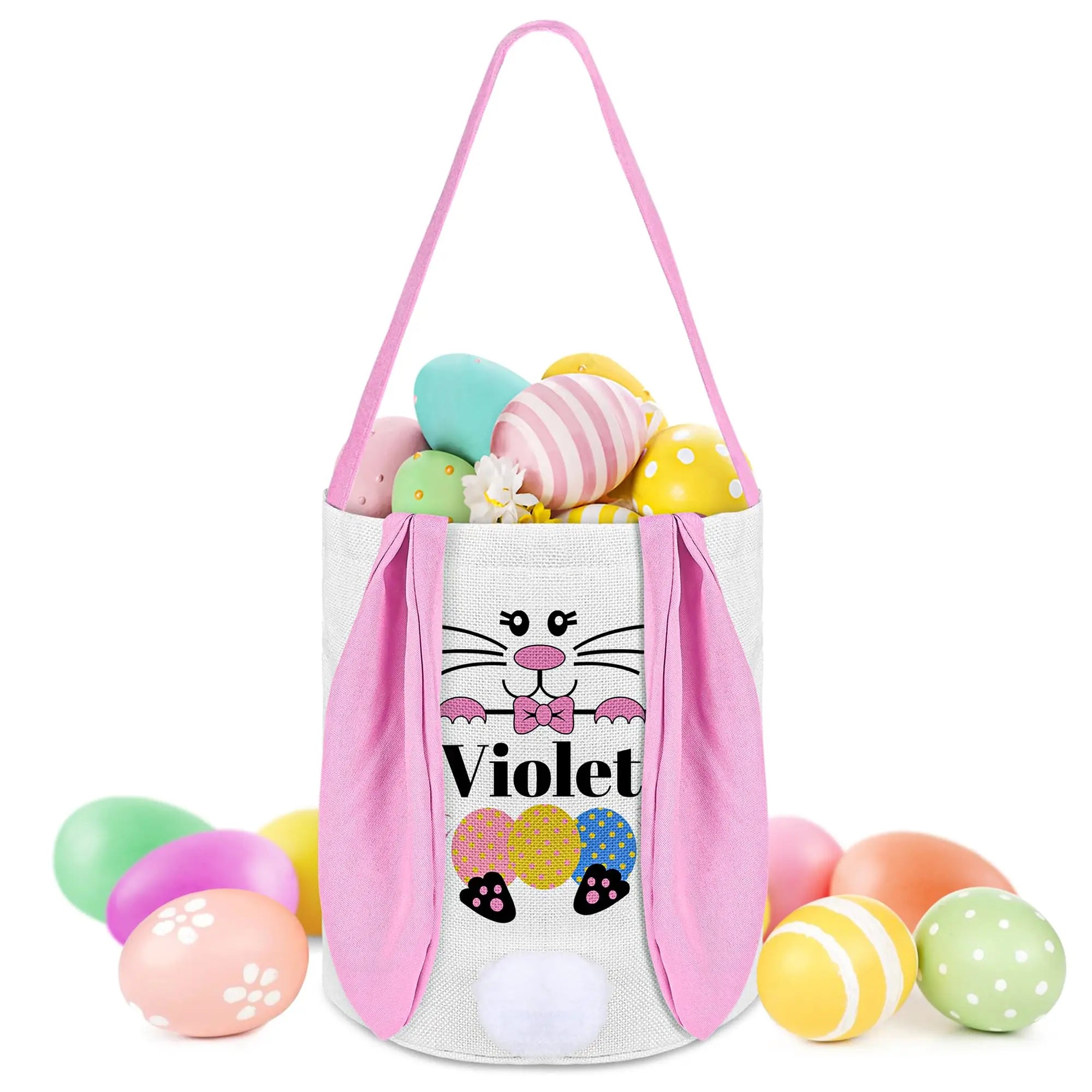 Luxury Handmade Easter Bunny Egg Candy Basket Custom Logo Gift Bag for Kids Durable and Wholesome