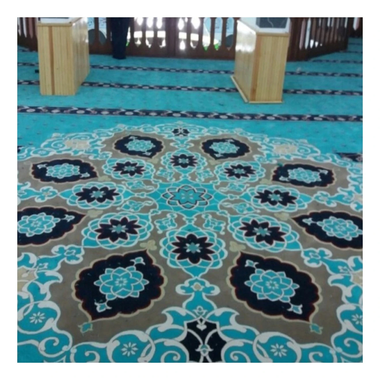 Belgium Axminster Exhibition Shaggy Mosque Red Carpet and Rug Floor Design Carpet