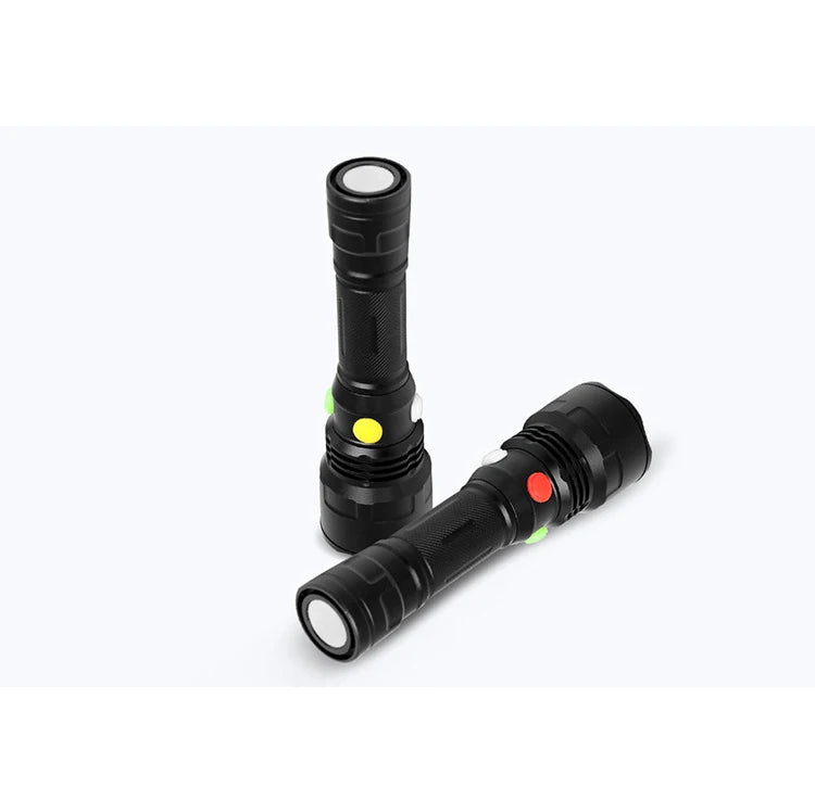 New Railway Station SOS Safety Signal Four Colors Flashlight Warning Survival Emergency Magnetic LED Torch Light