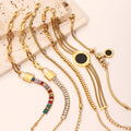 Personalized Stainless Steel 18K Real Gold Plated Zircon Tennis Chain Women Gold Bracelets for Daily Wearing