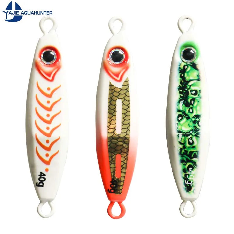 20g 30g 40g 60g 80g 3D Printed  UV Metal Casting  Jigging Lure Built in Beads  Jigbait Lure