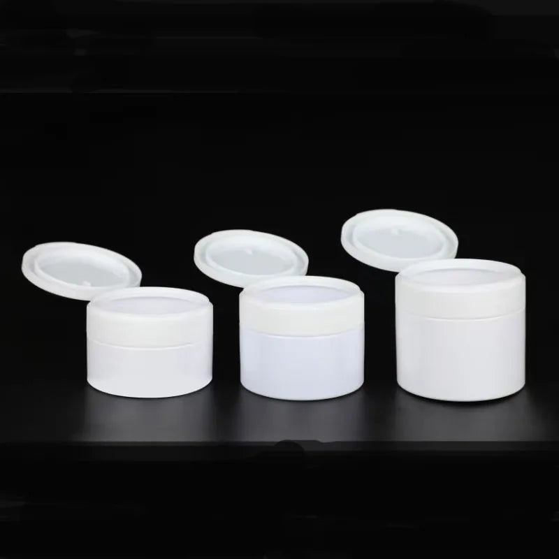100g 200g Empty PP Plastic Tooth Powder Jar with Big Sifter 2oz Hair Loose Tooth Powder Container with Flip Top Lid