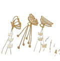 Wholesale Metal Tassel Elegant Metal Girl Hair Wiggle Claw Clip Pearl Hollow Butterfly Hair Accessories Beads Hairpins for Women