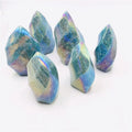 Wholesale Natural Healing Aura Amazonite Crystal Flame Carved Electroplate Flame Stone for Decoration